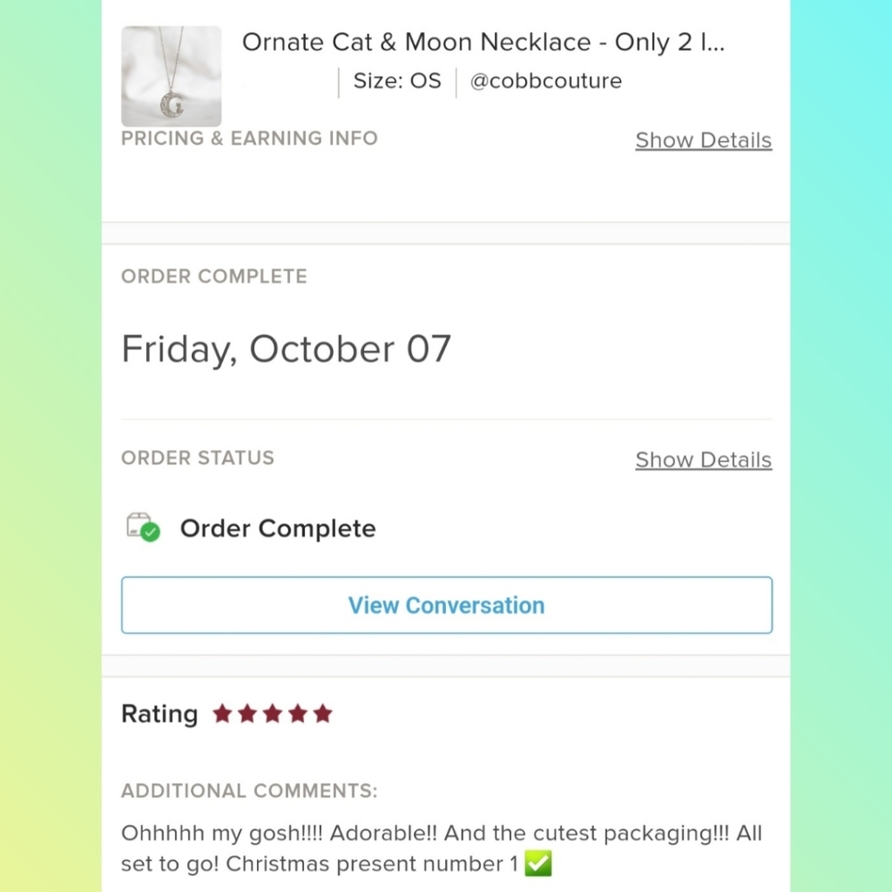 🔹️Sale🔹️2/$30 - Ornate Cat & Moon Necklace - Only 1 left! - Picture 6 of 6